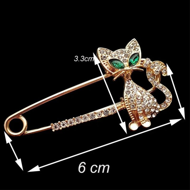 Broche Chat Strass
