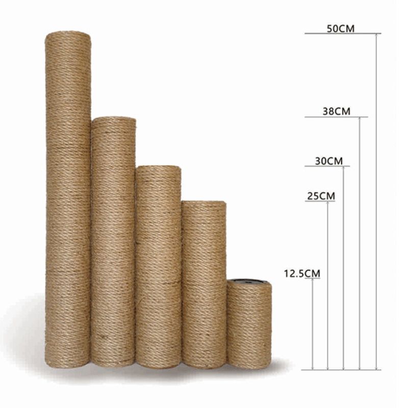 Poteau en sisal naturel pour arbre à chat diamètre 7 cm