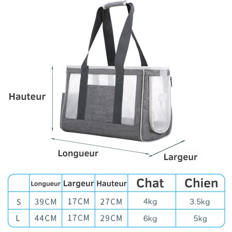 Sac de Transport pour Chat Respirant
