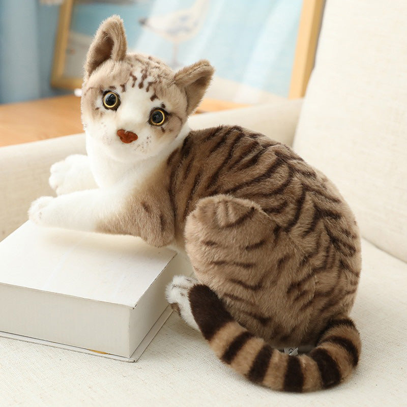 Peluche chat réaliste