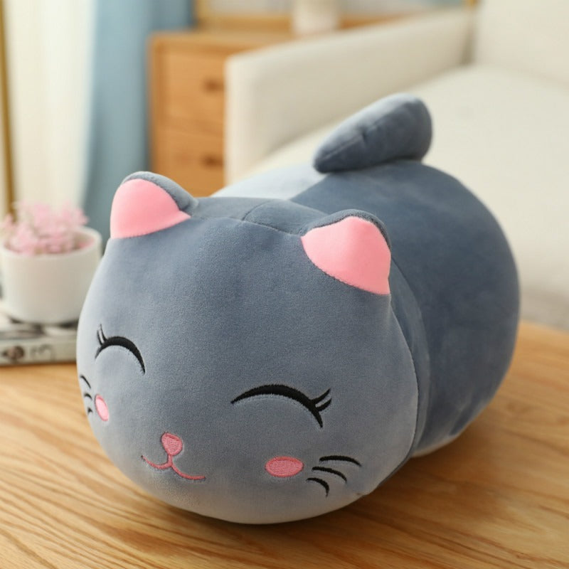 Peluche chat gris kawai