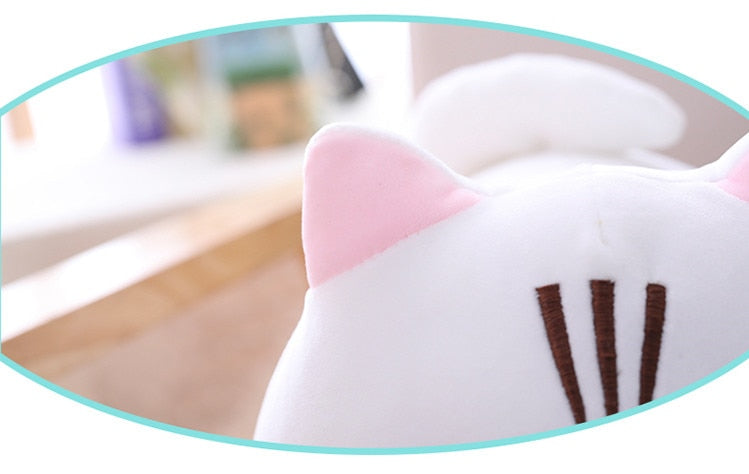 Peluche chat blanc
