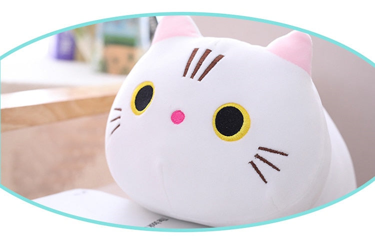 Peluche chat blanc