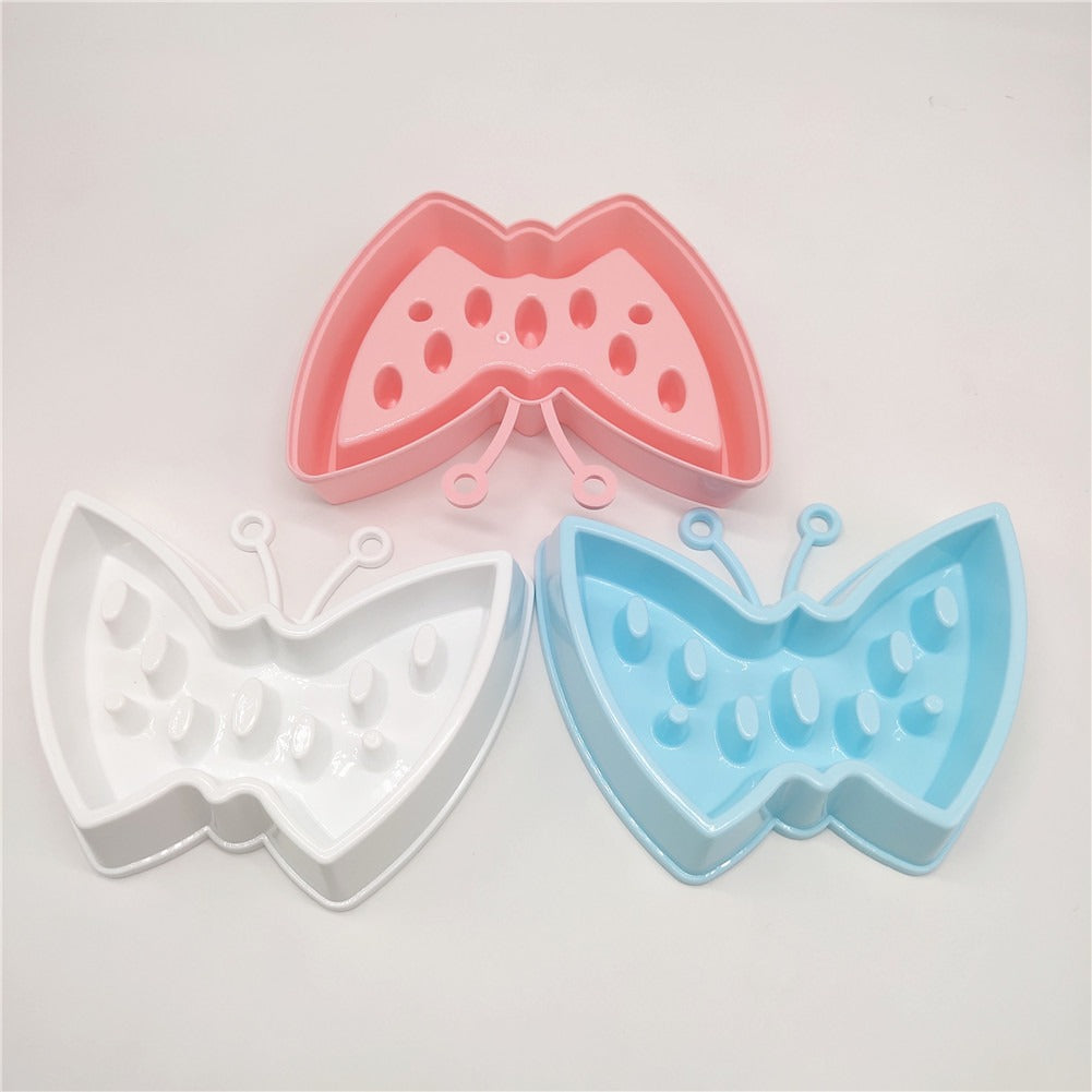 Gamelle anti glouton chat papillon