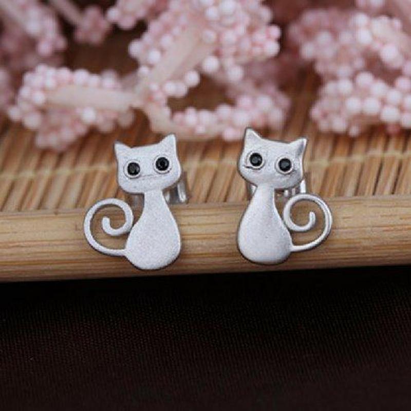 Boucles d'Oreilles en Forme de Chat