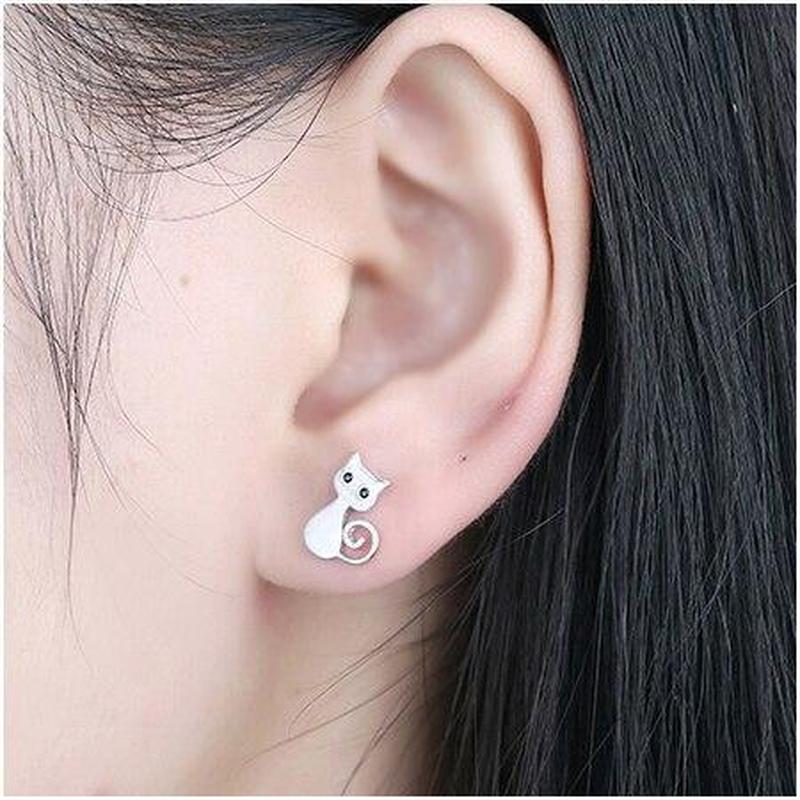 Boucles d'Oreilles en Forme de Chat