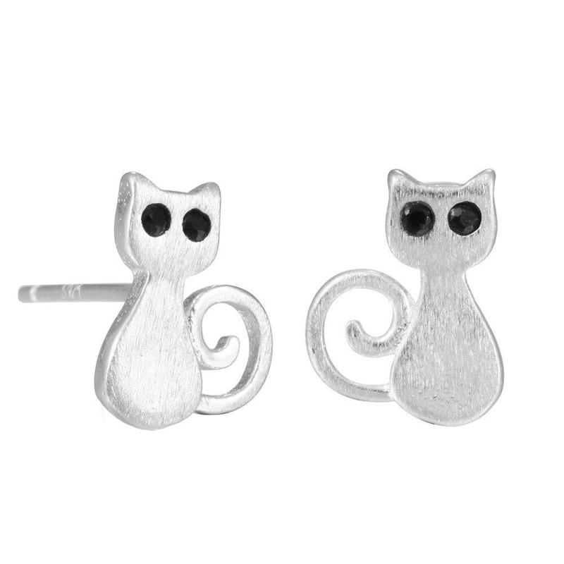 Boucles d'Oreilles en Forme de Chat