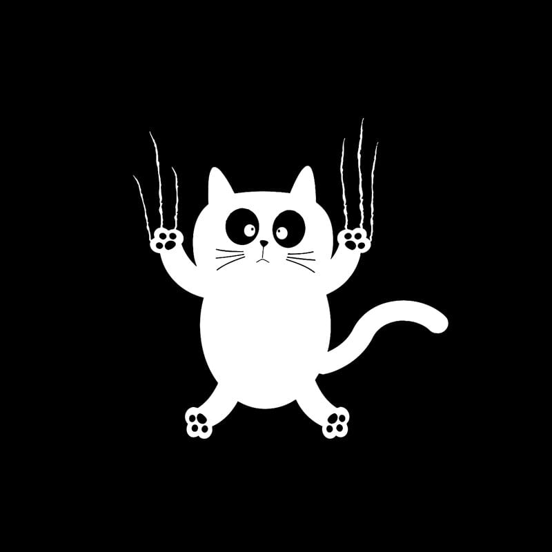 Sticker Chat Petite Griffe (Voiture)