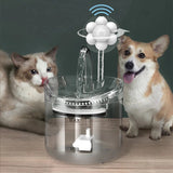 Fontaine à eau pour chat avec détecteur de mouvement transparent