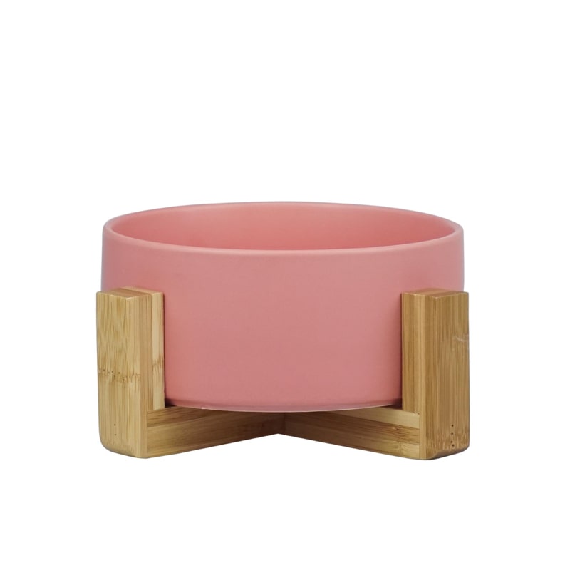 Gamelle Chat Céramique Simple Rose