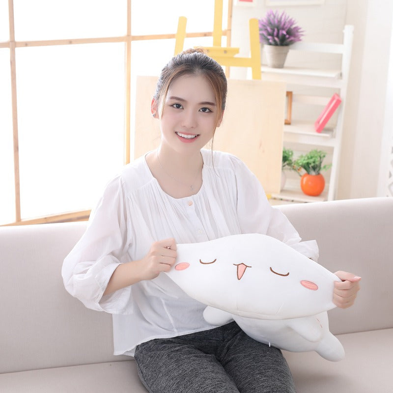 Peluche chat oreiller kawaii