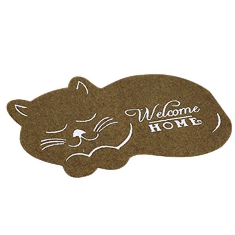 Paillasson Motif Chat Marron