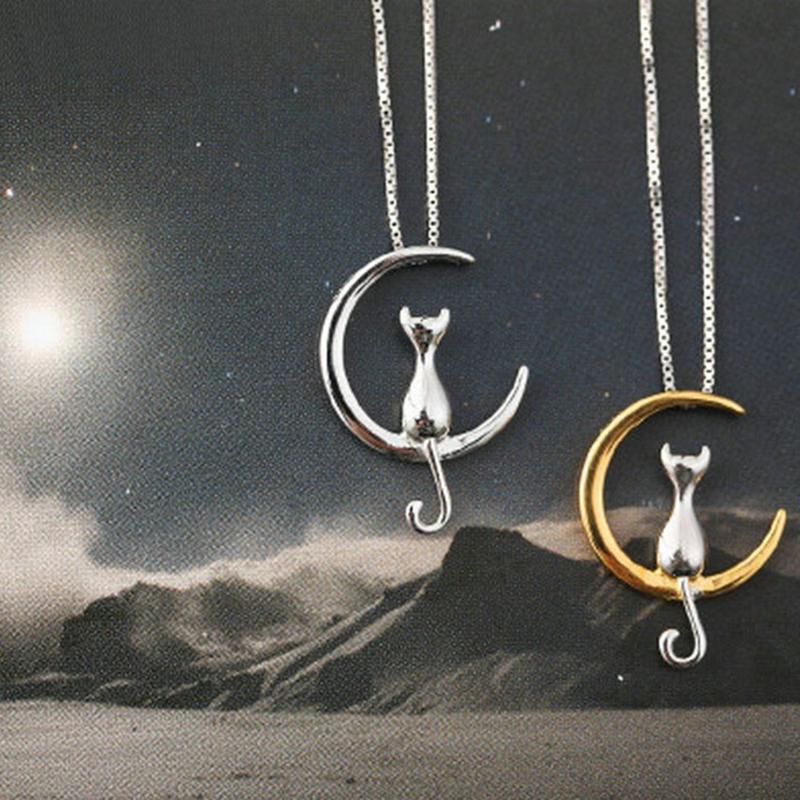 Pendentif Chat Lune