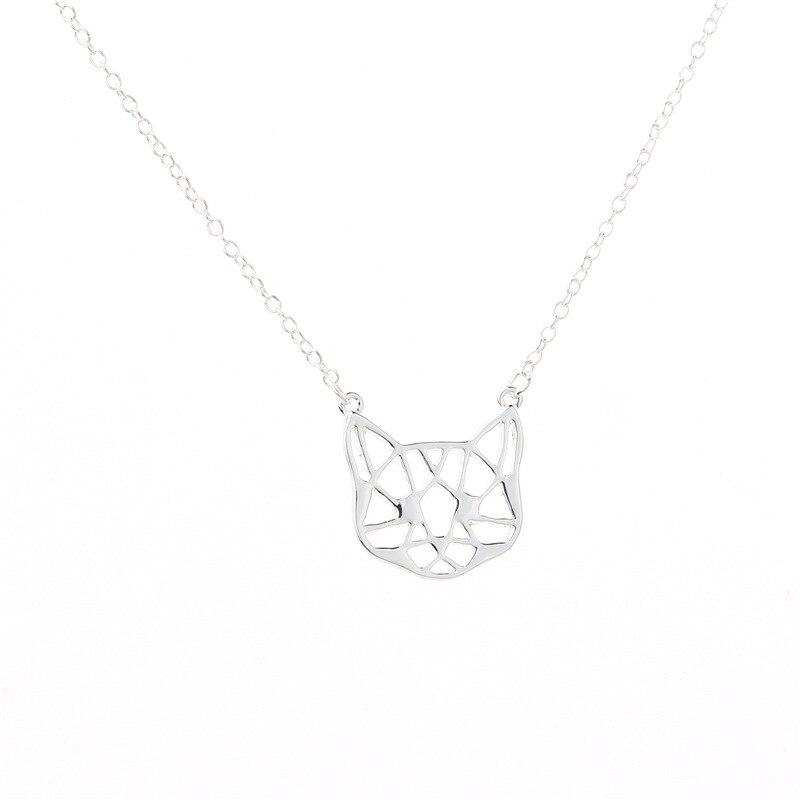 Pendentif Tête de Chat Plaqué Argent