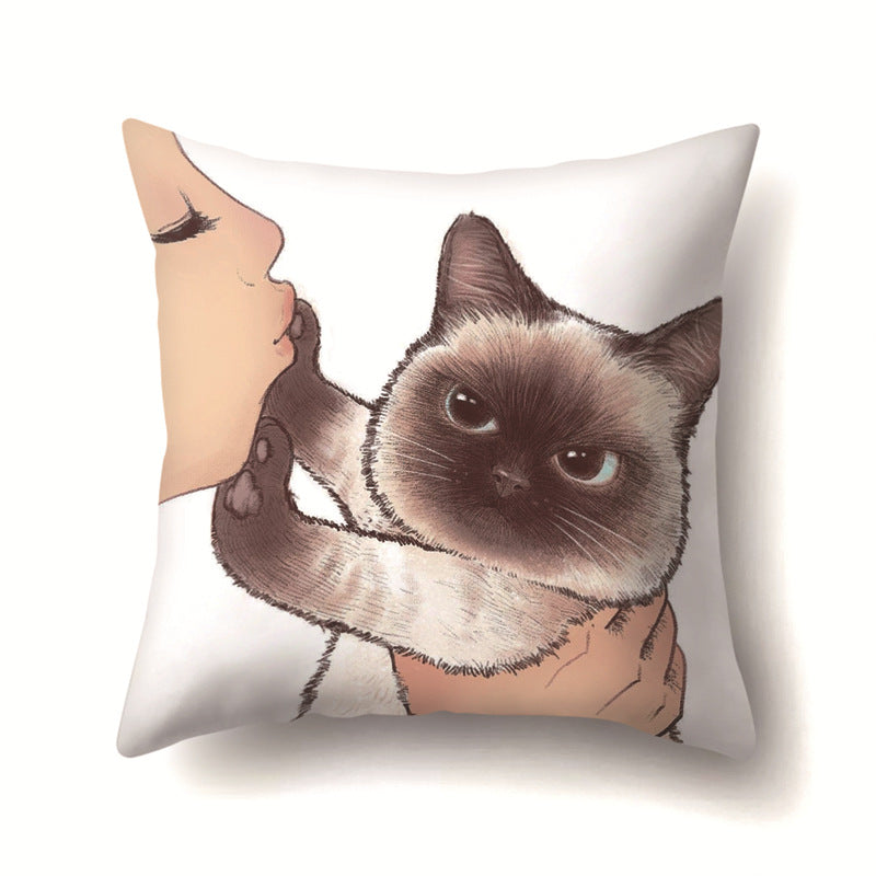 Coussin chat décorative