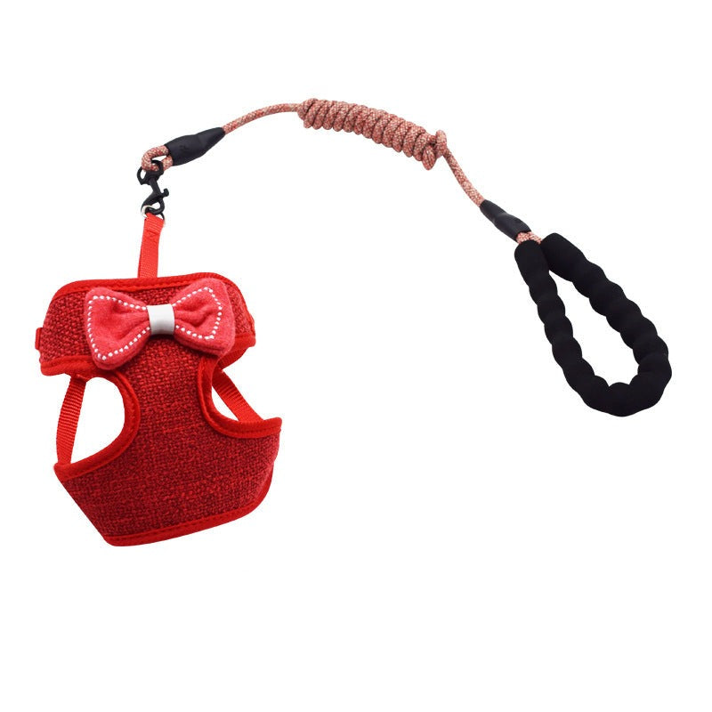 Harnais pour chat avec papillon devant