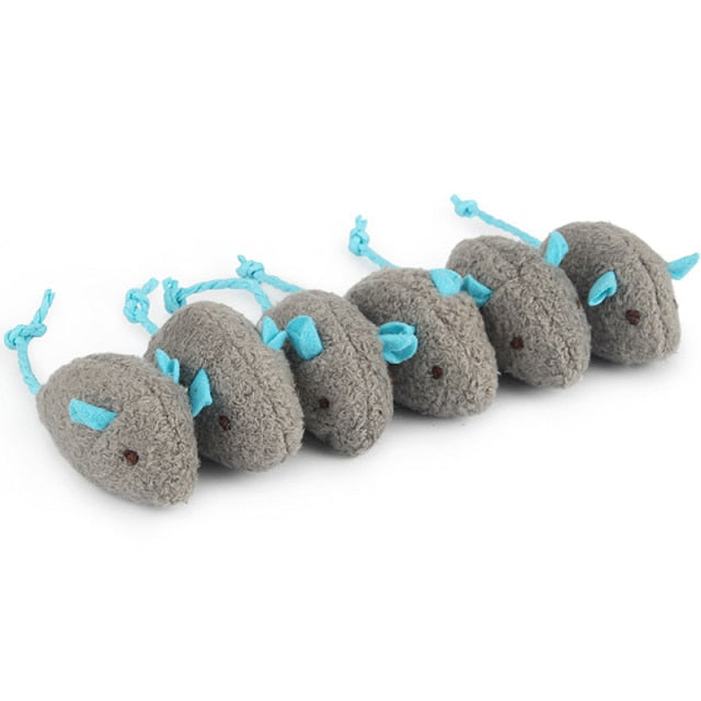 Souris pour chat avec queue en corde