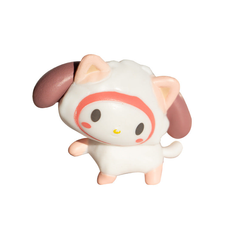 Figurine chat ensemble Sanrio