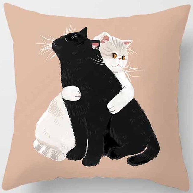 Coussin chat carré