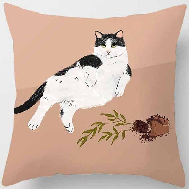 Coussin chat carré