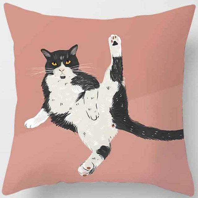 Coussin chat carré