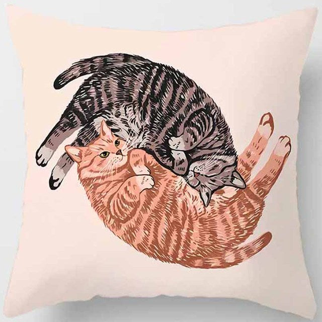 Coussin chat carré