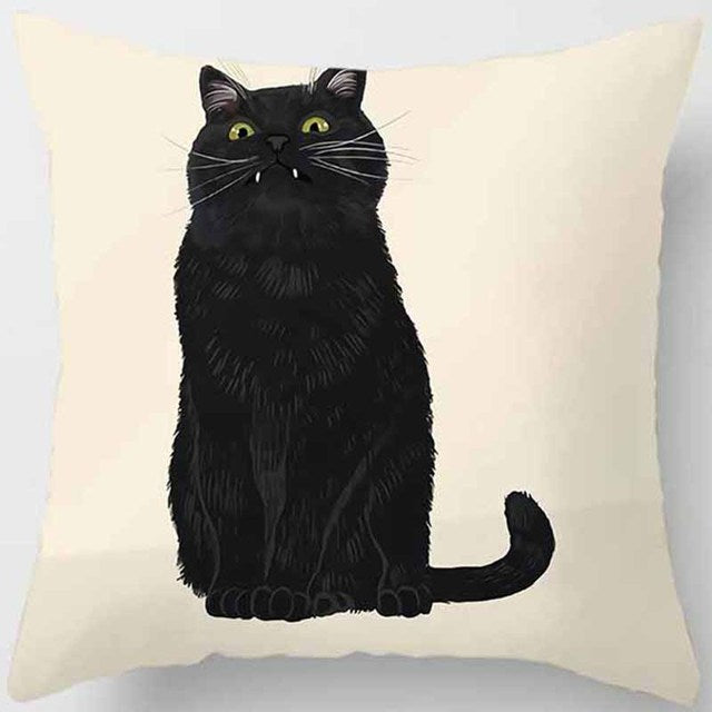 Coussin chat carré