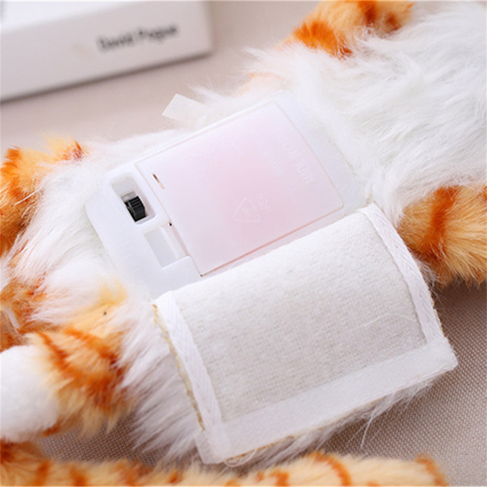 Peluche chat tigré électrique
