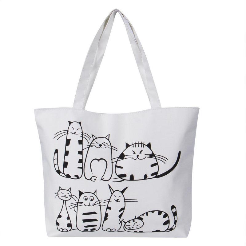 Sac à Main Femme Chat Blanc