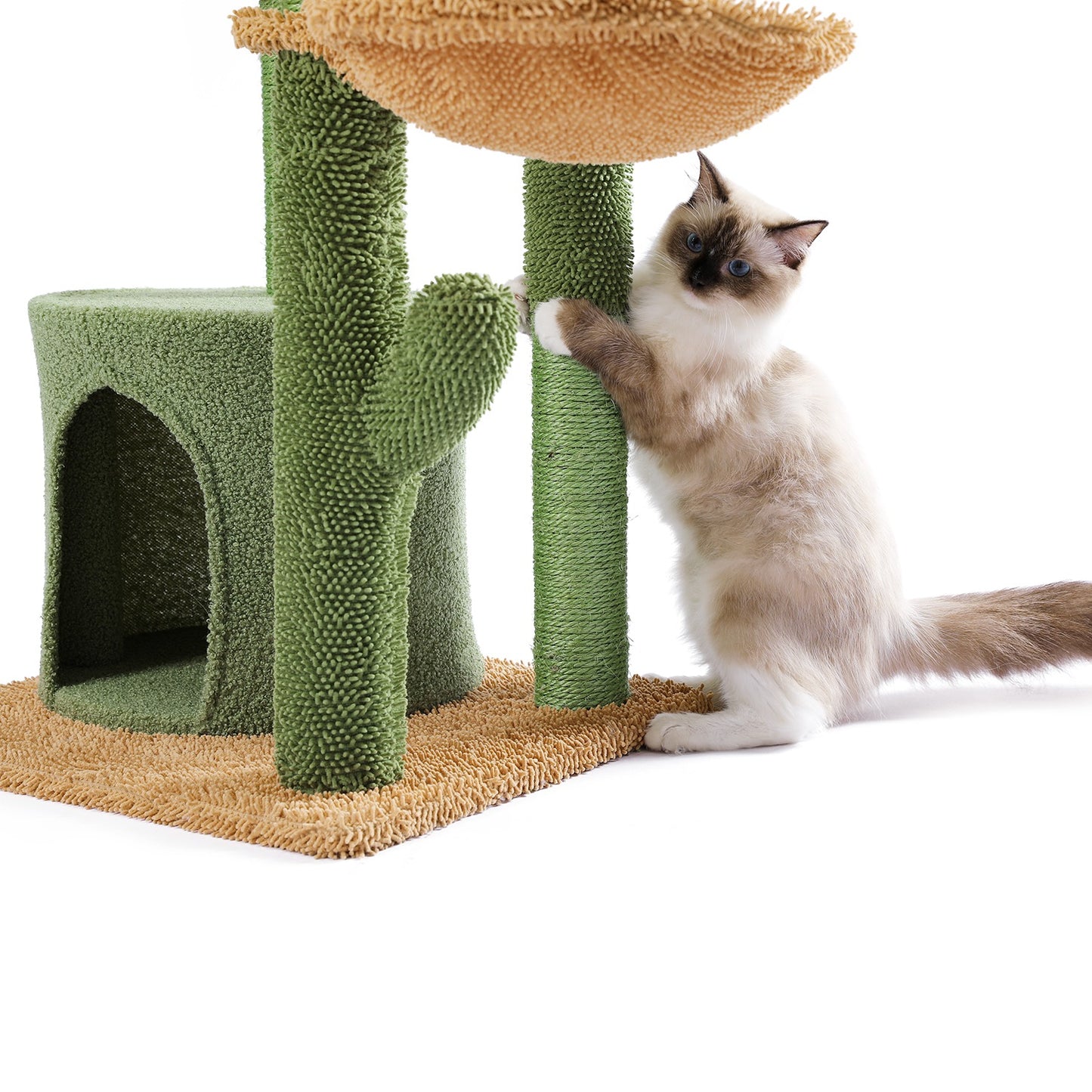 Arbre-A-Chat-Cactus-avec-Nid-de-Condo-a-gratter