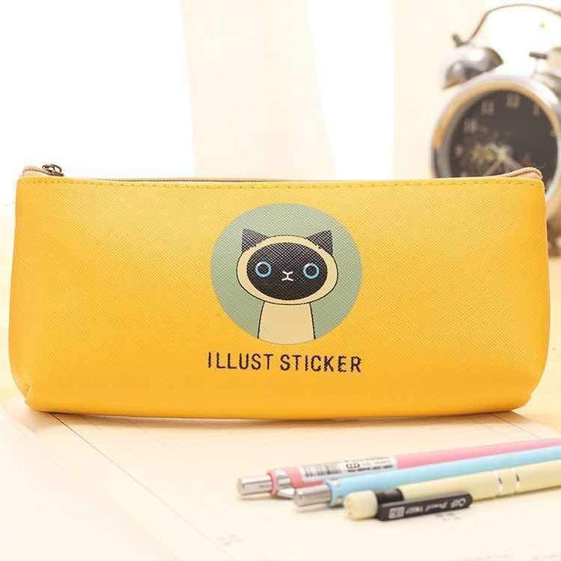 Trousse Jaune Avec Chat