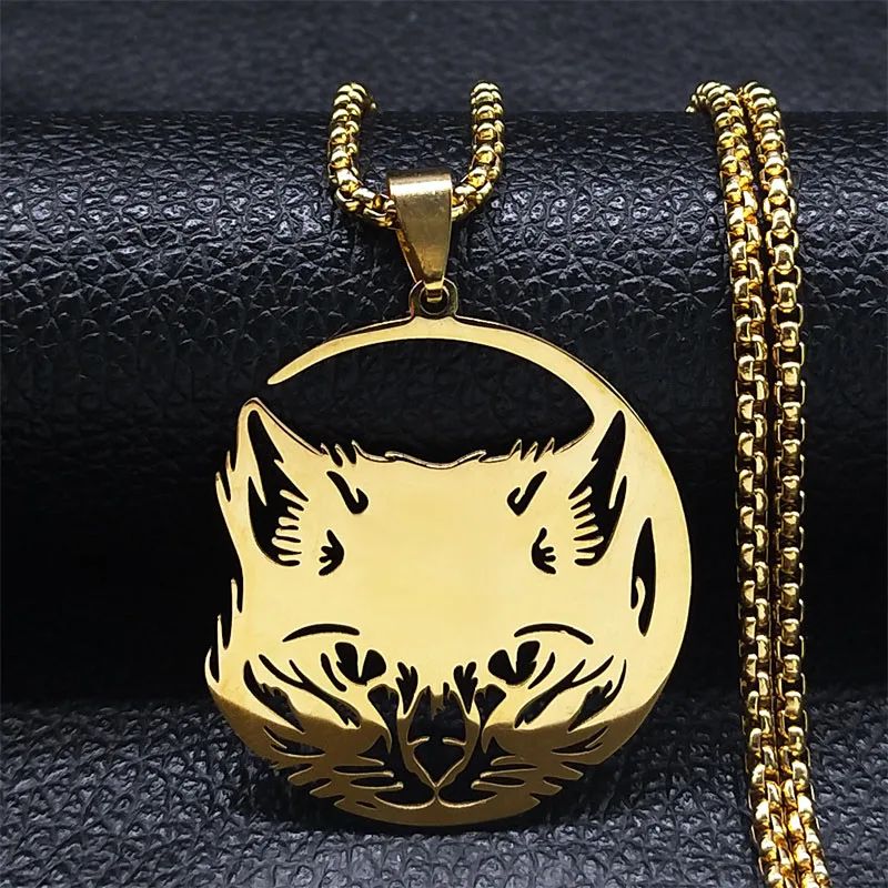 Collier Pendentif Tête de Chat