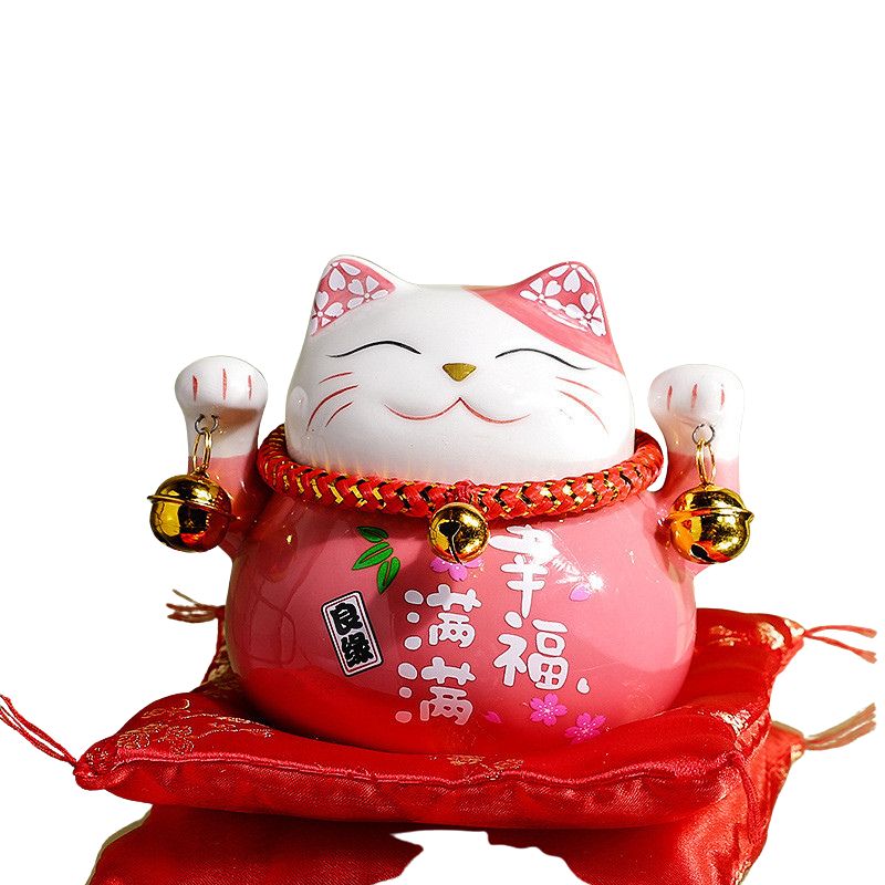 Figurine Chat Maneki Neko en Céramique