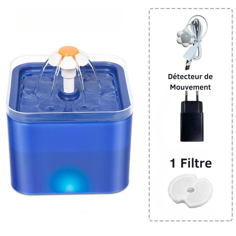Fontaine à Eau pour Chat Silencieuse Détecteur de Mouvement
