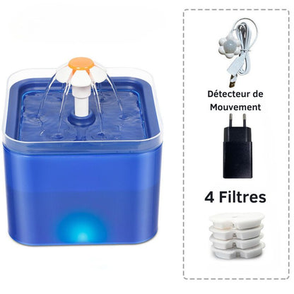 Fontaine à Eau pour Chat Silencieuse Détecteur de Mouvement