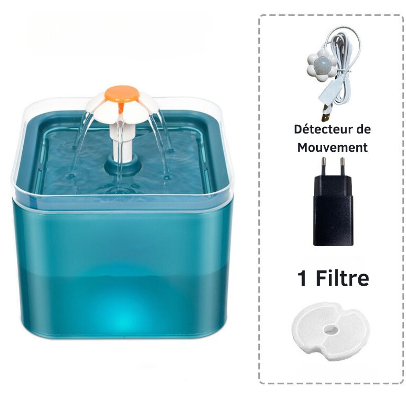 Fontaine à Eau pour Chat Silencieuse Détecteur de Mouvement
