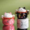 Figurines Chats Porte-Bonheur - Lot De 6 En Résine Pour Déco Feng Shui Maison/Bureau | Miniatures Décoratives - 8