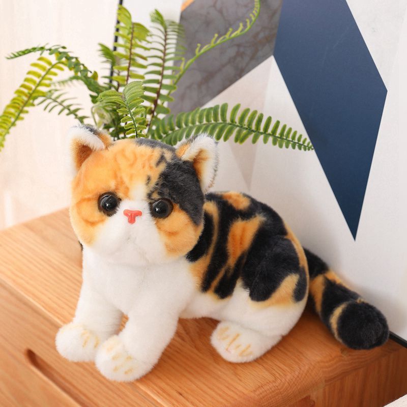Peluche Chat Réaliste Poil Court