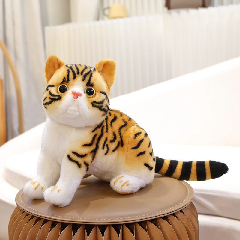 Peluche Chat Réaliste Poil Court