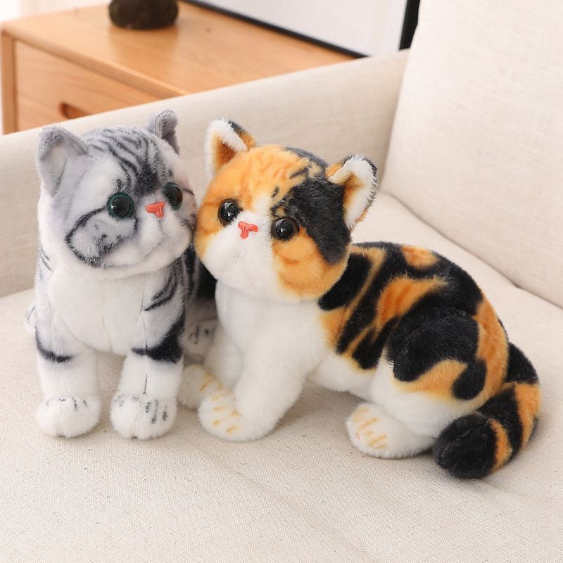 Peluche Chat Réaliste Poil Court