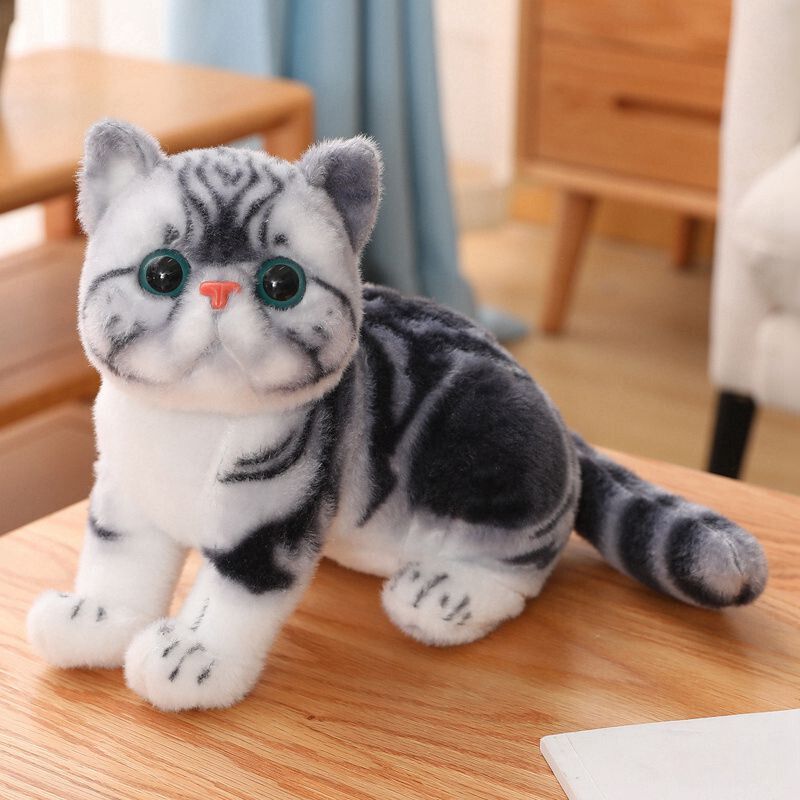 Peluche Chat Réaliste Poil Court