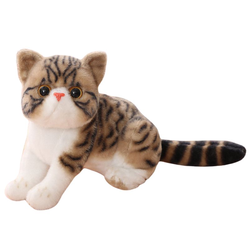 Peluche Chat Réaliste Poil Court