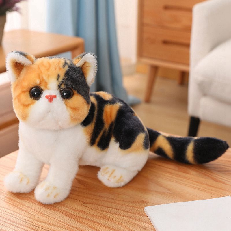Peluche Chat Réaliste Poil Court