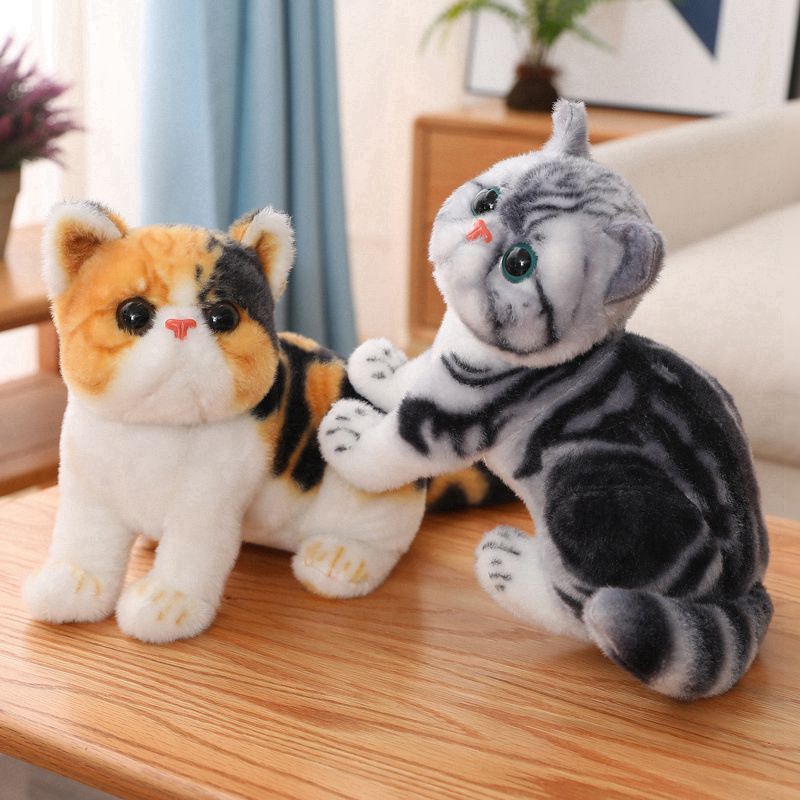 Peluche Chat Réaliste Poil Court