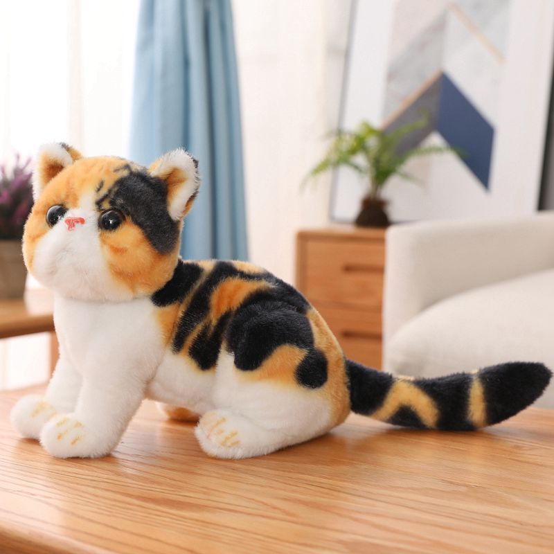 Peluche Chat Réaliste Poil Court