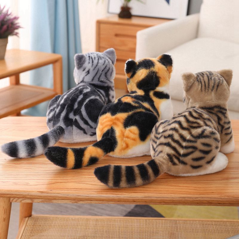 Peluche Chat Réaliste Poil Court