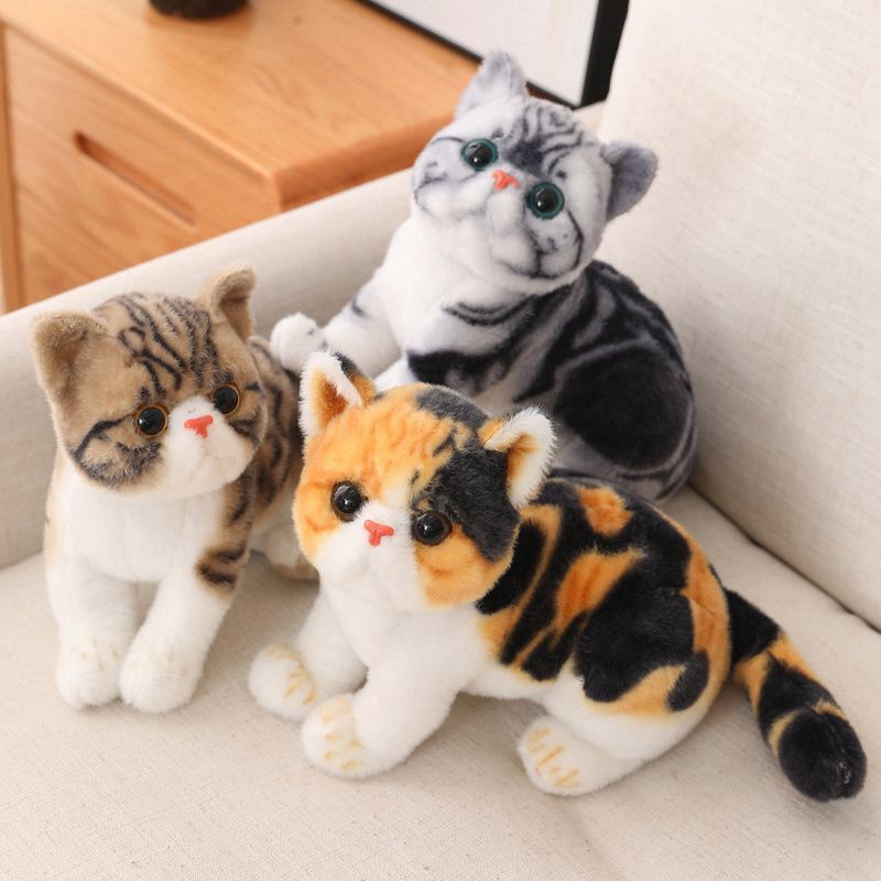 Peluche Chat Réaliste Poil Court