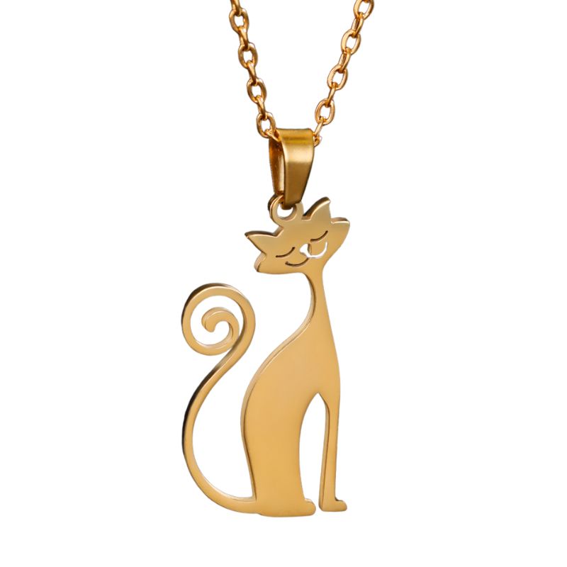 Pendentif Chat Élégant Assis