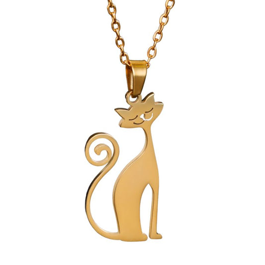 Pendentif Chat Élégant Assis