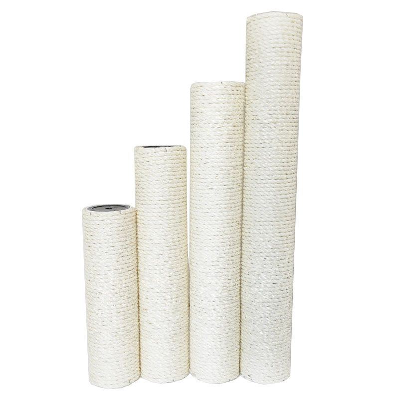 Poteau en sisal blanc pour arbre à chat diamètre 6 cm